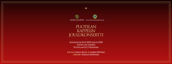 Puotilan kappelin joulukonsertti 2025